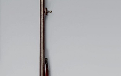 Fusil de chasse à silex, double canon en table, par Boutet à Versailles. Canon en...