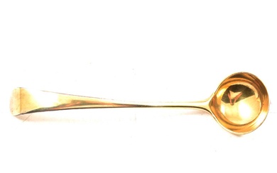 George III Old English pattern silver gilt cream spoon