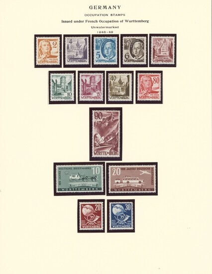 Germany Allied Occupation A basic mint collection in a Scott speciality album in a box, includi...