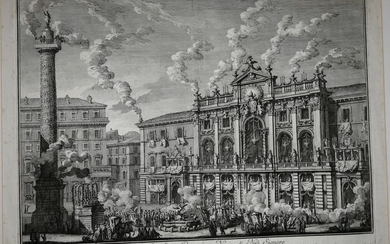 Giuseppe Agostino Vasi - Facciata del Palazzo Crivelli a Piazza Colonna
