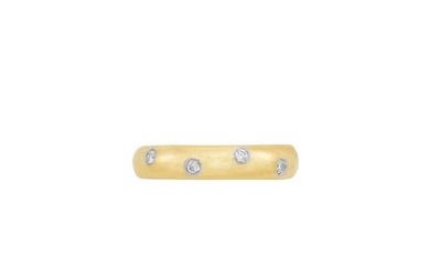 Gold, Platinum and Diamond 'Etoile' Band Ring, Tiffany & Co.