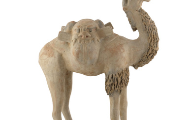 Grande cammello in terracotta in parte policroma, Cina, dinastia Tang