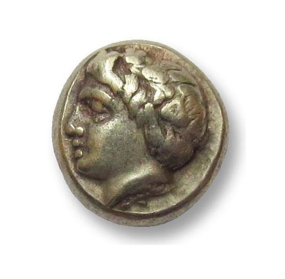 Greece (ancient) - Ionia, Phokaia. EL hekte, 387-326 B.C. - Dionysos, well centered - Electrum