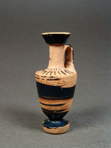 Greek Attic Ceramic Miniature Lekythos