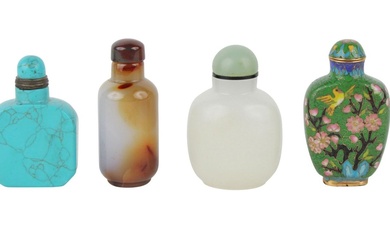 Group of Four Chinese Snuff Bottles