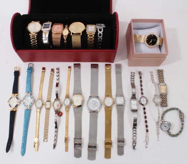 Group of contemporary wristwatches including five Skagen, Rotary, Amanda Wakeley, Radley etc
