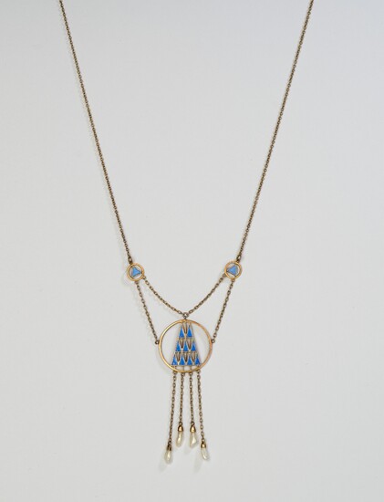 A necklace with pendant, designed by Franz Boeres for Theodor Fahrner, 1904-05, Pforzheim, c. 1904-05