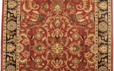 Hand-Tufted Red Floral Modern Large 8X11 Oriental Rug Plush Wool Decor Carpet