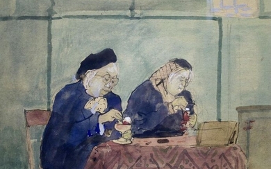Harm Kamerlingh Onnes (1893-1985) - Twee bejaarde dames