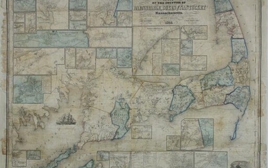 Henry F. Walling 1858 Map of the Counties of Barnstable, Dukes, and Nantucket
