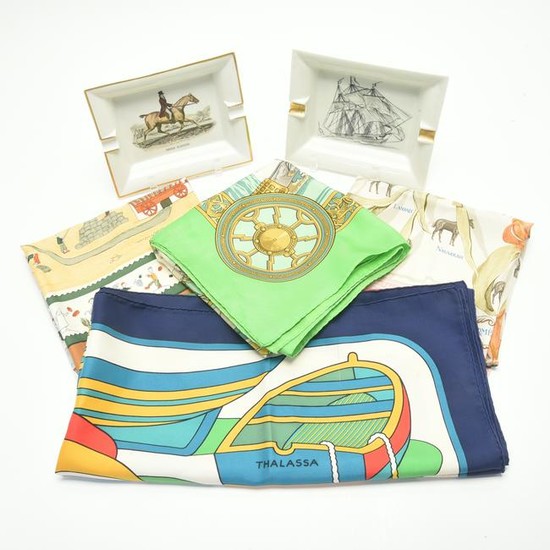 HermÃ‹s Silk Scarf with Three HermÃ‹s Style Scarves