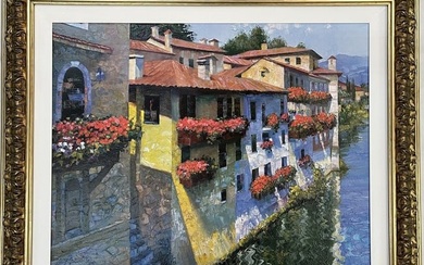 Howard Behrens Bassano Del Grappa Signed Framed Painting with Certs