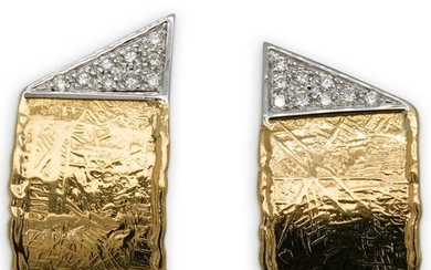 Italian 18k Gold and Diamond Earrings