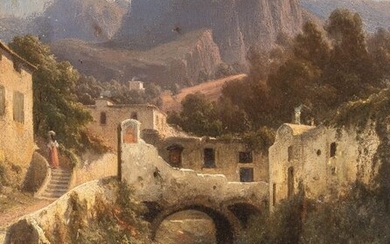 Landscape with the bridge in Amalfi