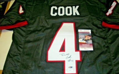 JAMES COOK GEORGIA BULLDOGS NATIONAL CHAMPS LAST ONE JSA/COA SIGNED JERSEY
