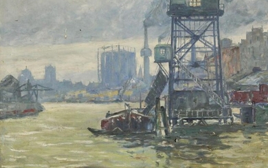 Jakob WEITZ (1888 - 1971). Industrial harbour on the