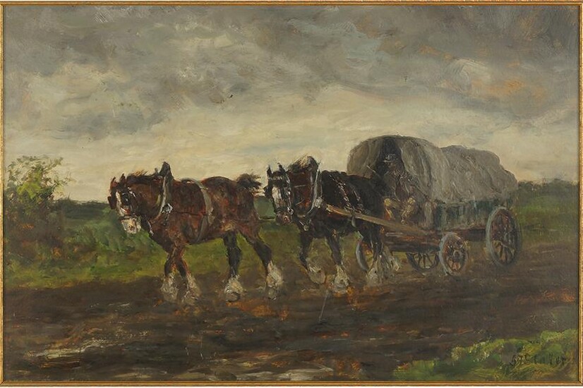 John Falconer Slater (British, 1857-1937) Horse Drawn