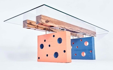 LADL By Ulysse - Les Ateliers Du Lys - Desk, Table - Leonardy Orange/bleue