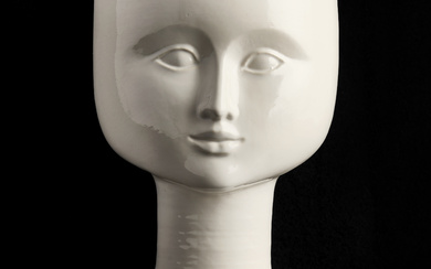 LISA LARSON, Face vase/outer lining, marked LISA L., MADE IN SWEDEN, glazed stoneware.