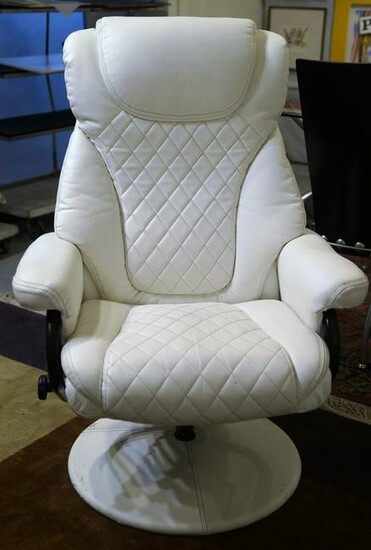 Modern Leather stressless style swivel chair & ottoman
