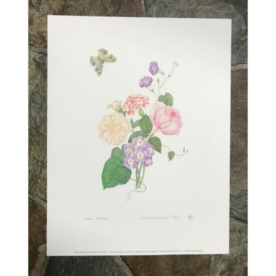 Limited Edition Print, Floral Bouquet and a Buckeye