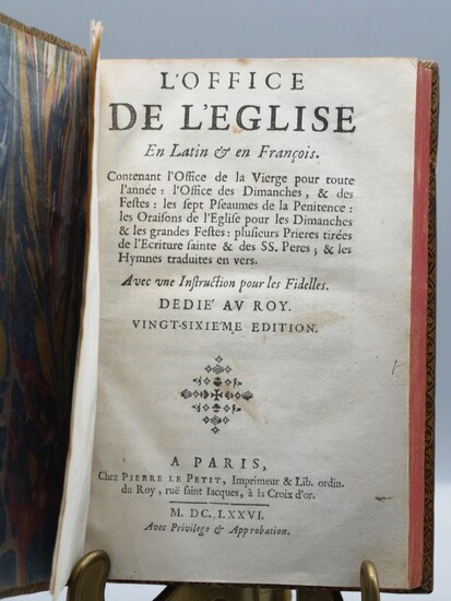 L’office de l’église en latin et en françois…... - Lot 73 - FW Auction
