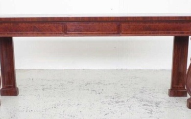 Long Victorian mahogany side table