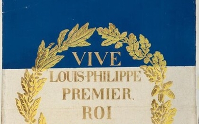 Long live Louis-Philippe First King of the French, rare wallpaper poster, Dufour-Leroy manufacture, circa 1830