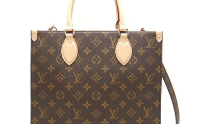 Louis Vuitton Monogram LOUIS VUITTON Sac Pla PM M46263 Tote Bag Brown 250661