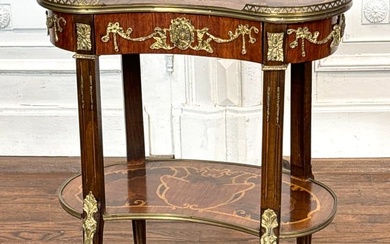 Louis XV Style Gilt Bronze Marquetry Stand