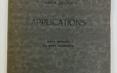 MAGRITTE -- LECOMTE, M. Applications. Louvain, Imprim. J. Vandoren, 1925. (28) pp. W. 2 ill....