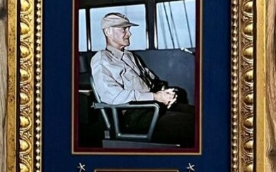 MARC MITSCHER d.1947(WWII Admiral-Commander) signed custom framed display-JSA