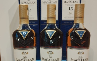 Macallan 15 years old - Double Cask - Original bottling - 700ml - 3 bottles