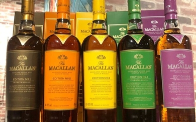 Macallan Edition Series (No. 1-5) - 700ml - 5 bottles