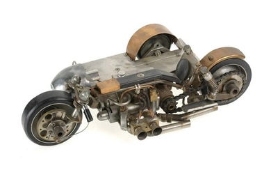 Machinist-made Motorcycle Assemblage Sculpture