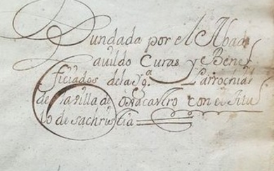 Manuscript; Rules for the Chaplaincy of the Parish of the village of Ojacastro - 1740