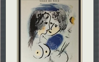 Marc Chagall The Painter at the Easel Custom Framed Print