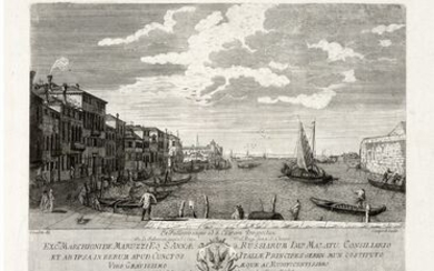 Marco Sebastiano Giampiccoli (Belluno,, 1706 - 1782), Lotto di otto vedute di Venezia. 1770-1780.