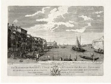 Marco Sebastiano Giampiccoli (Belluno,, 1706 - 1782), Lotto di otto vedute di Venezia. 1770-1780.