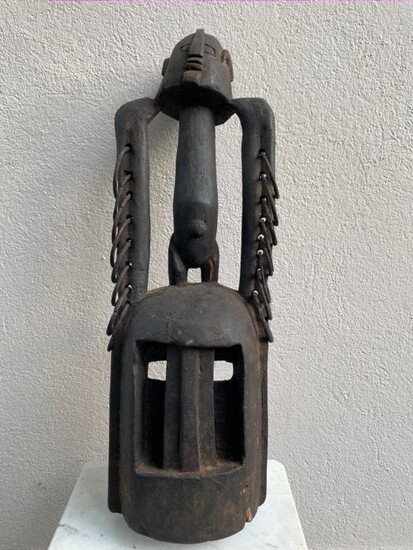 Mask - Black iron, Wood - Mali - 65 cm