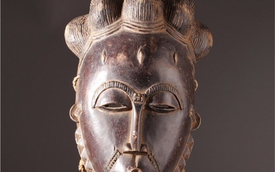 Mask - Wood - Baule - Ivory Coast - 33 cm