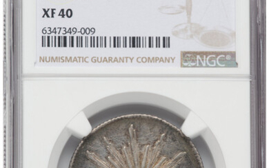 Mexico: , Republic 4 Reales 1863 Ce-ML XF40 NGC,...