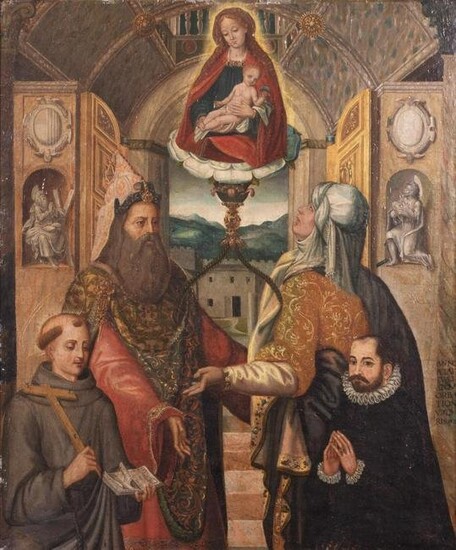 Mid 16th Century Flemish Old Master Madonna & Saints