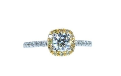 NO RESERVE PRICE--- - 18 kt. Gold - Ring - 0.45 ct Diamond - Diamonds