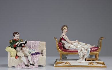 Napoléon et Joséphine groupe en porcelaine de Saxe Poids: 2.50 kg Région: Europe Dimensions: H...