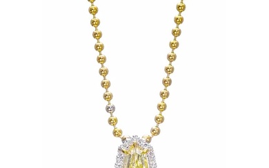 Necklace with pendant - 0.94ct. Round Diamond