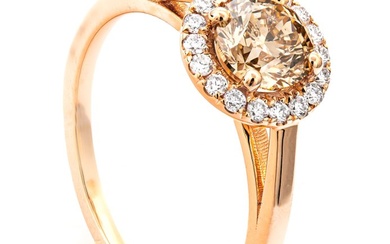No Reserve Price - 1.19 tcw Diamond Ring - Diamond - 14kt gold - Rose gold - Ring