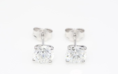 No Reserve Price - Earrings - 18 kt. White gold - 3.00 tw. Diamond (Lab-grown)