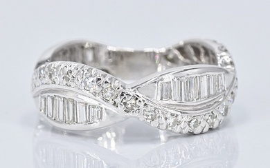 No Reserve Price - Ring Platinum - 1.42 tw. Diamond (Natural)