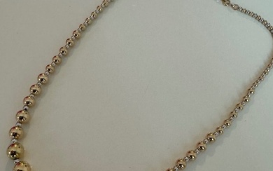 No Reserve Price - String of beads - 14 kt. Yellow gold